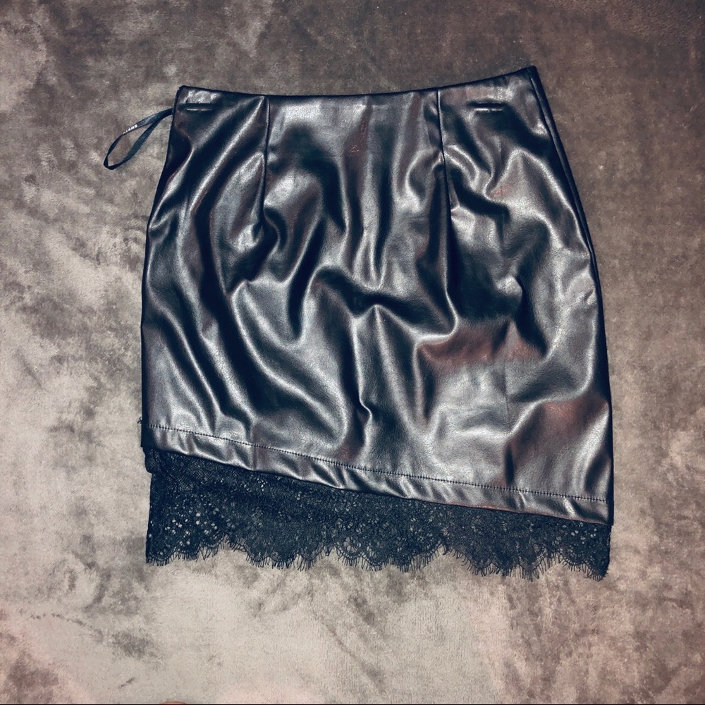 Faux Leather Skirt